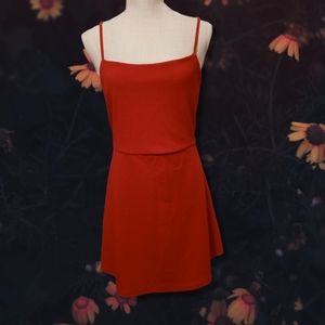 🎀 Soft Knit A line Sexy Red Dress by Wild Fable Sz Lg nwot